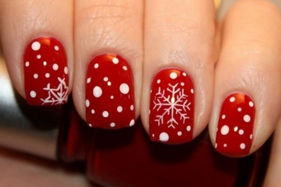 Christmas nails, Queen Bee Nails Spa Brighton MA